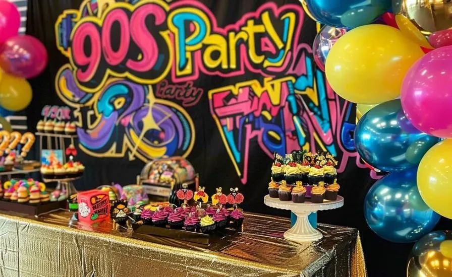 90s theme party decor