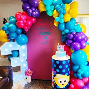 3rd birthday party backdrop
